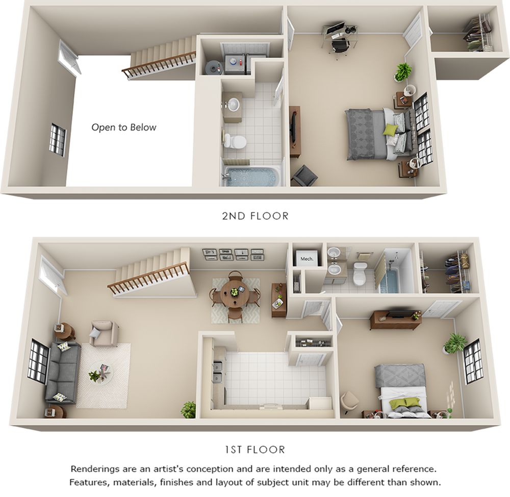 Floor plan rendering