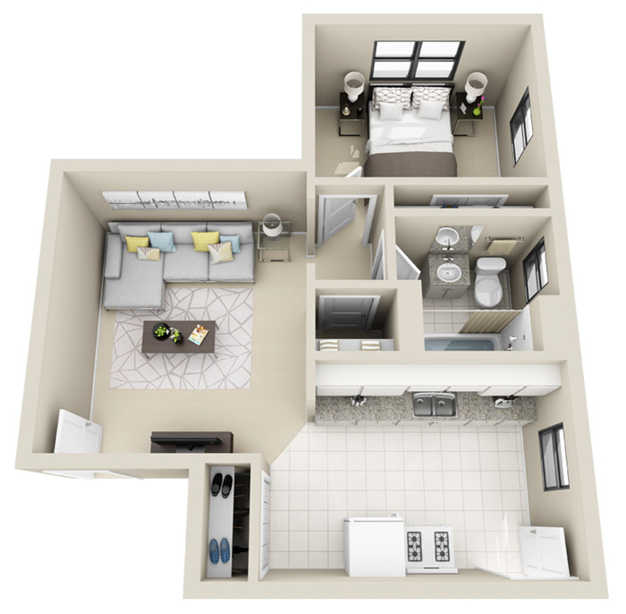 Floor plan rendering