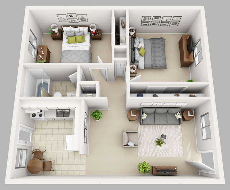 Floor plan rendering