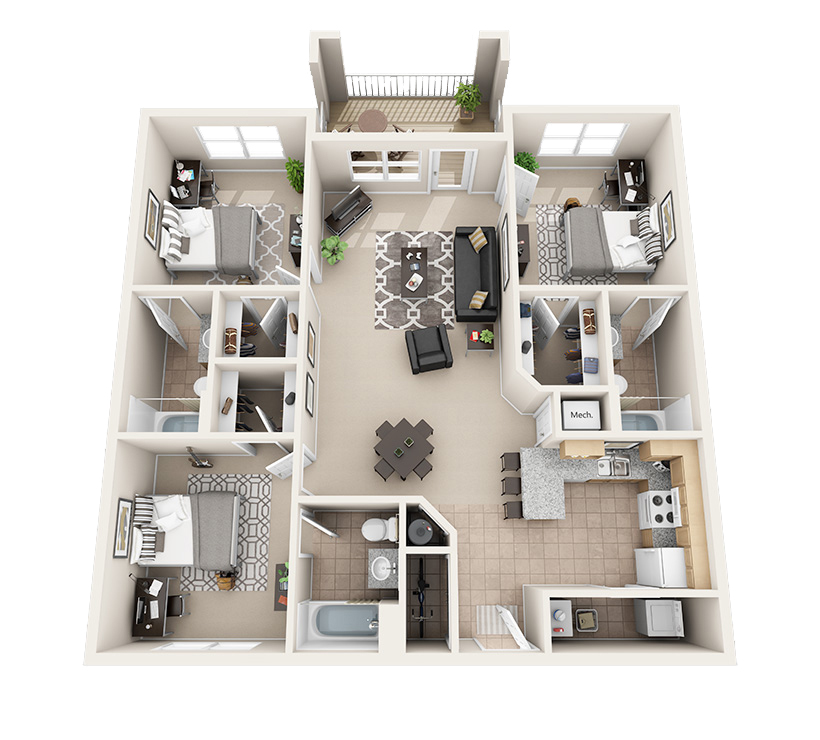 Floor plan rendering