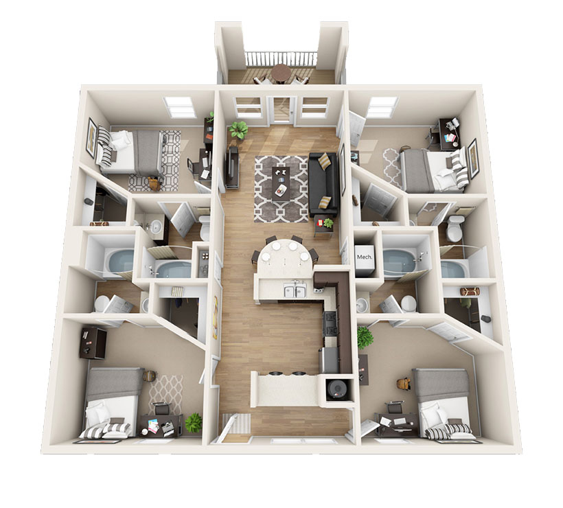 Floor plan rendering
