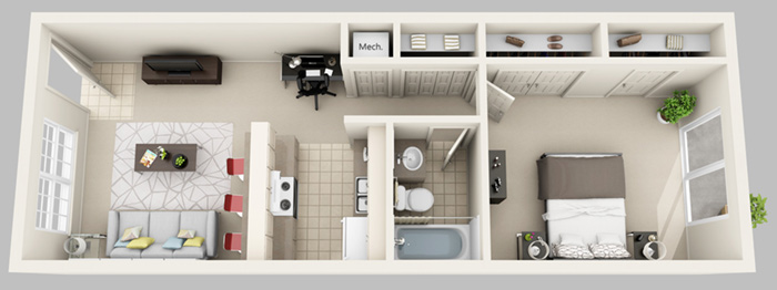 Floor plan rendering