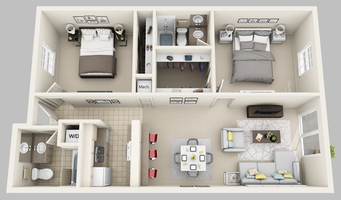 Floor plan rendering