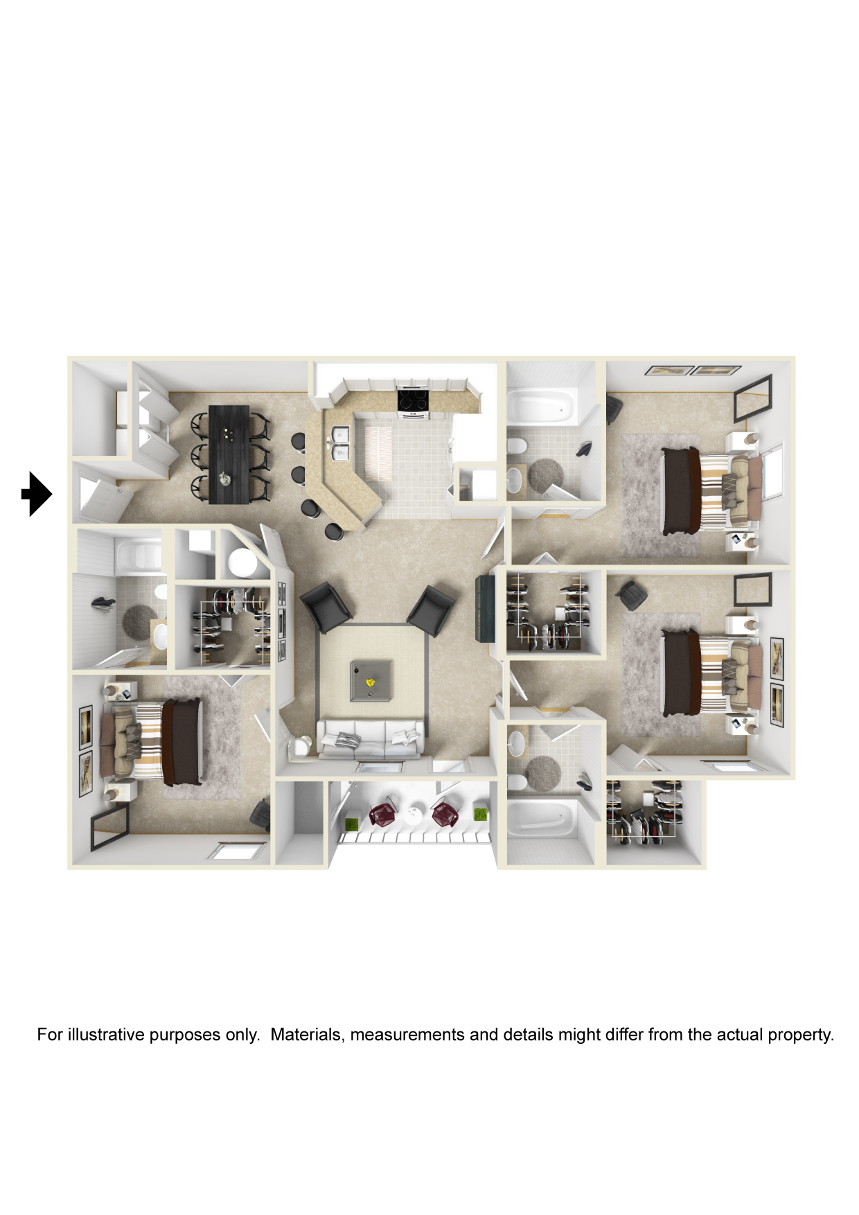 Floor plan rendering