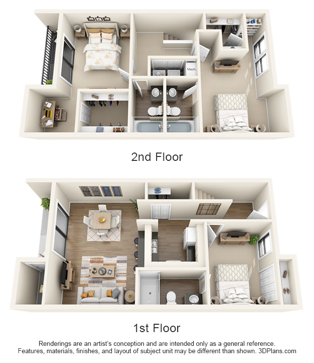 Floor plan rendering